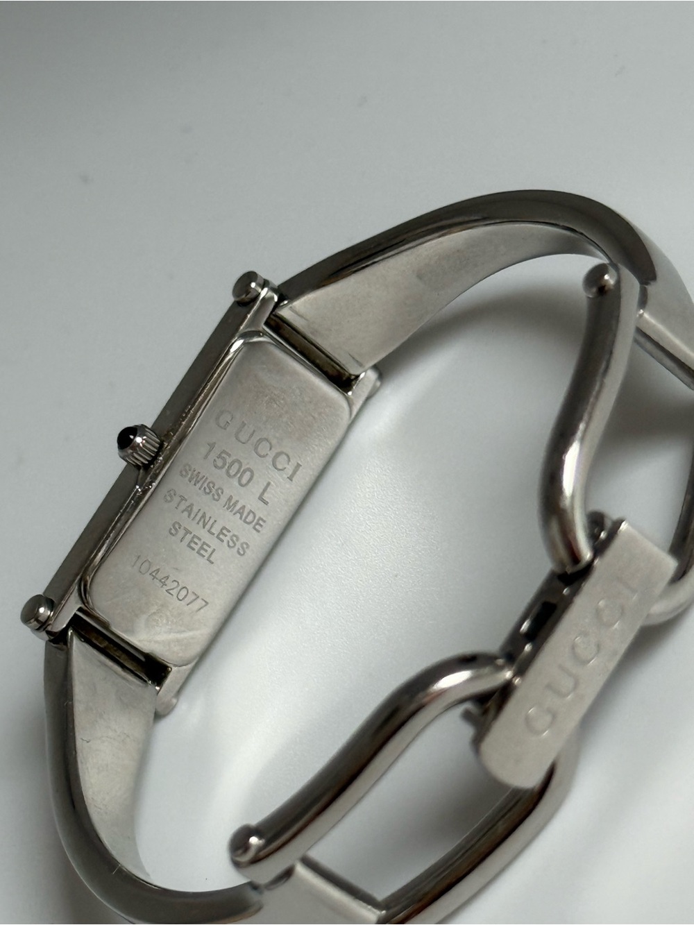Gucci 1500L Vintage Stainless Steel Bangle Watch - Silver - Picture 5 of 6
